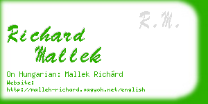 richard mallek business card